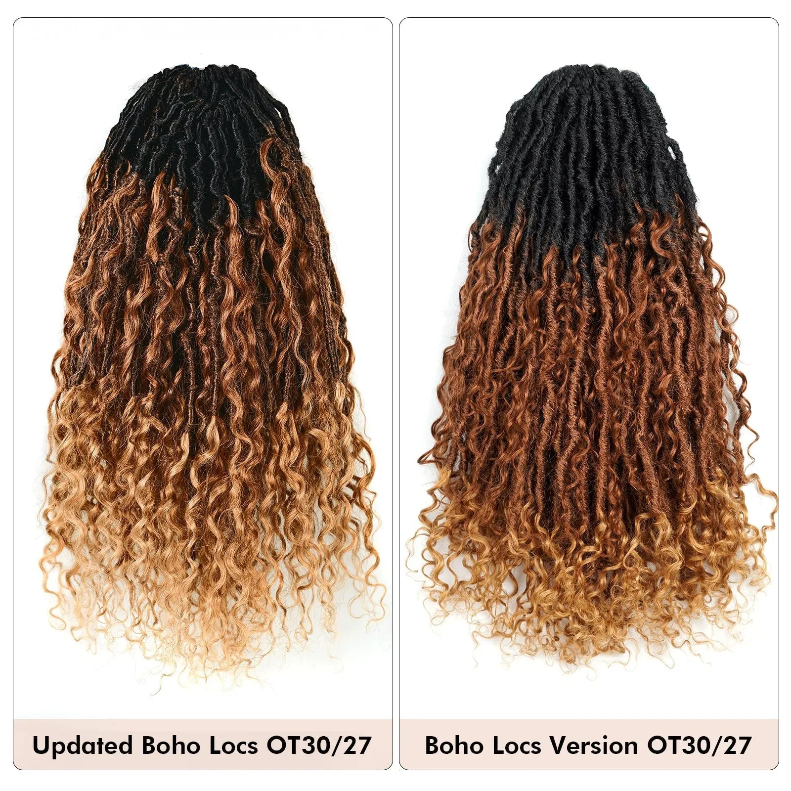 Toyotress Crochet Boho Locs Braiding Hair With Human Hair Curls Pre Looped Goddess Boho Dreadlocks Curly Full Ends Hair Extensions